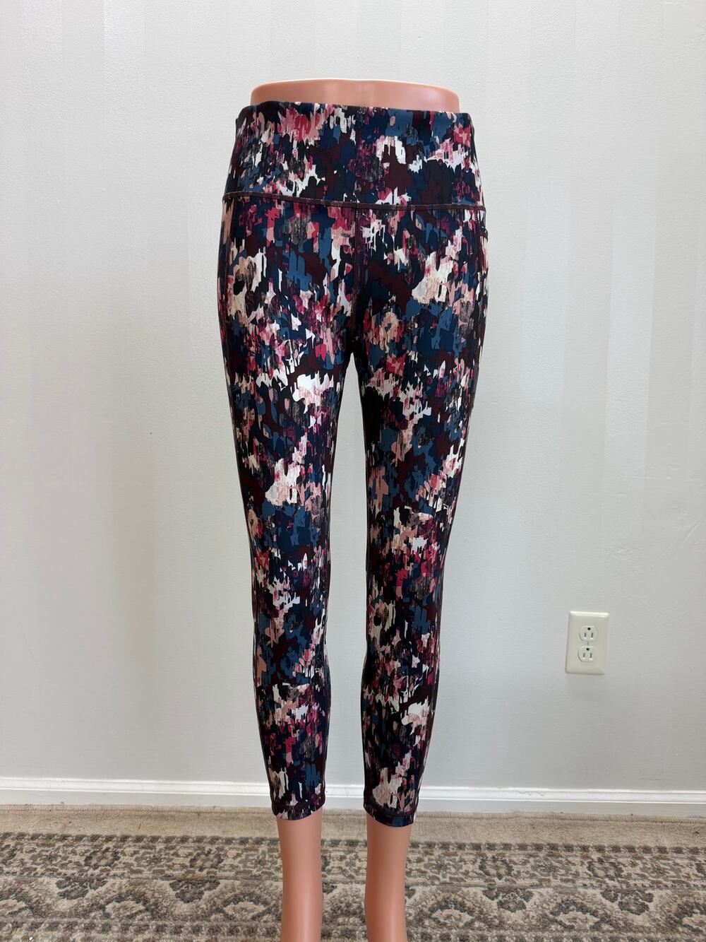 Sweaty Betty Super Sculpt 7/8 Leggings Abstract Print High Waist Sz L